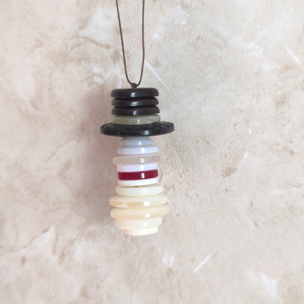 Hand crafted snowman holiday Christmas tree ornament decoration for winter time❄